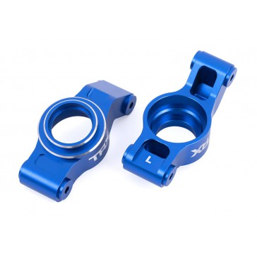 Carriers, stub axle (blue-anodized 6061-T6 aluminum) (left & right)