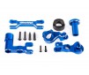 Steering bellcranks (left & right)/ draglink (6061-T6 aluminum, blue-