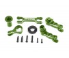 Steering bellcranks (left & right)/ draglink (6061-T6 aluminum, green