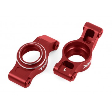 Carriers, stub axle (red-anodized 6061-T6 aluminum) (left & right)