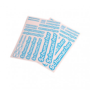 Schumacher Decal Sheet - Neon Blue - pk2