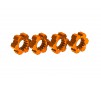 Wheel hubs, hex, aluminum (orange-anodized) (4)