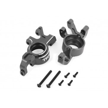 Steering blocks, 6061-T6 aluminum (gray-anodized), left & right