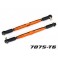 Toe links, X-Maxx (TUBES orange-anodized, 7075-T6 aluminum, stronger