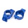 Caster blocks (c-hubs), 6061-T6 aluminum (blue-anodized), left & righ