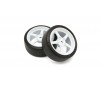 Pre-Glued Tyres FZ02 5-Spoke White1:10 Fazer 2.0 (2) Rally