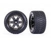 Tires & wheels, assembled, glued (2.8') (RXT charcoal gray & black ch