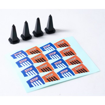 1/18 traffic cone black (4pcs)