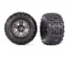 Tires & wheels, assembled, glued (charcoal gray 2.8' wheels, Sledgeha