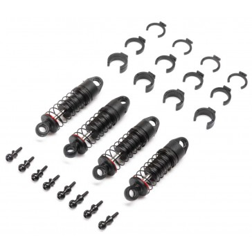 Oil Shock Set 6mm, (.213 LBS/IN Red): SCX24 (4)