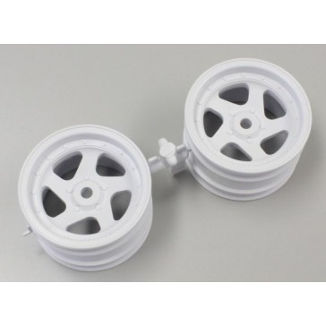 Wheel 5 spokes 43mm Optima (2) White