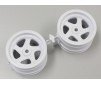 Wheel 5 spokes 43mm Optima (2) White