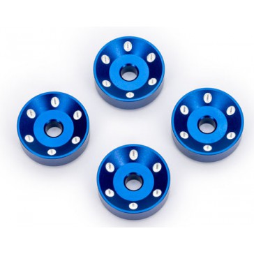 Wheel washers, machined aluminum, blue (4)