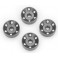 Wheel washers, machined aluminum, gray (4)