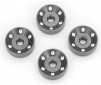 Wheel washers, machined aluminum, gray (4)