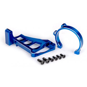 Motor mounts (front & rear) (blue-anodized 6061-T6 aluminum)/ 3x10mm