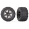 Tires & wheels, assembled, glued (2.8') (RXT gray wheels, Talon EXT t