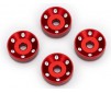 Wheel washers, machined aluminum, red (4)