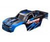 Body, Stampede 4X4 Brushless, blue (painted, decals applied) (assembl