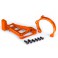 Motor mounts (front & rear) (orange-anodized 6061-T6 aluminum)/ 3x10m