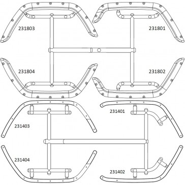 EMOX2 :  wheel arch and fixing block