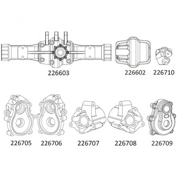 EMOX - Rear axle housing assembly