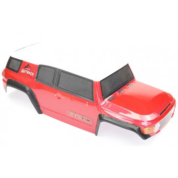 OUTBACK GEO 4x4 PC RED BODYSHELL & DECAL (NO ACC.)