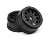 Tr-10 Glue-Lock Wheel Black (120X60Mm/2Pcs)