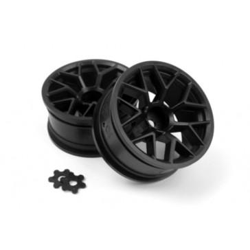 RTR WHEEL 26MM BLACK (6MM OFFSET/2PCS)