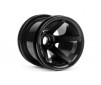 Super Star Mt Wheels Front (Black/2.2In/2Pcs)