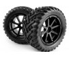 Mounted Goliath Tire on 3256 Blast Black Wheel