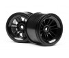 Ft01 Wheel Set (Black/Front 2Pcs/Rear 2Pcs)