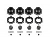 Aluminum Wheel Hex Hub Set 17Mm (Black/4Pcs)