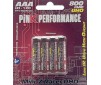 Pink Performance Batteries R3-AAA Ni-Mh 800Mah (4) UHO