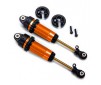 Shocks, GTR xx-long orange-anodized, PTFE-coated bodies with TiN shaf