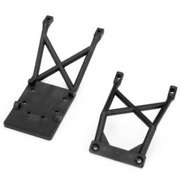 Skid plates, front & rear (black)