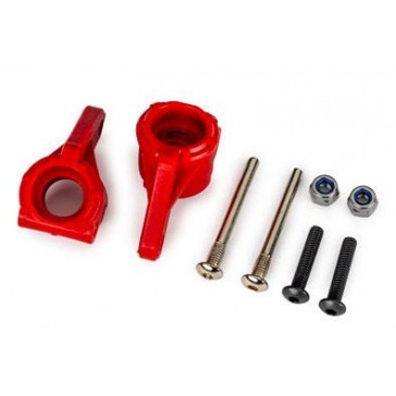 Steering blocks, extreme heavy duty, red (left & right)/ 3x26mm hinge