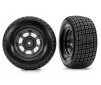 Tires & wheels, assembled, glued (dirt oval, graphite gray wheels, Ho