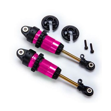 Shocks, GTR long pink-anodized, PTFE-coated bodies with TiN shafts (f