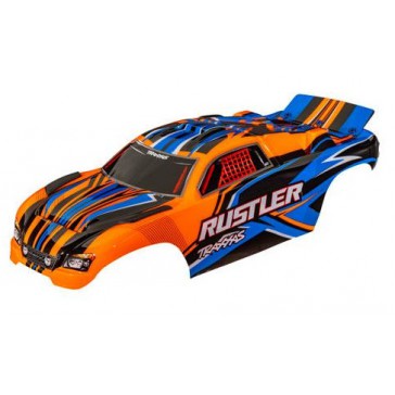 Body, Rustler (also fits Rustler VXL), orange (painted, decals applie