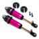 Shocks, GTR xx-long pink-anodized, PTFE-coated bodies with TiN shafts