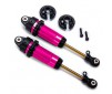 Shocks, GTR xx-long pink-anodized, PTFE-coated bodies with TiN shafts