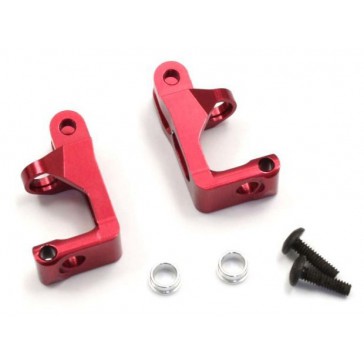 Aluminium Front Hub Carrier Set Mini-Z Buggy (2) Red