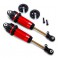 Shocks, GTR xx-long red-anodized, PTFE-coated bodies with TiN shafts