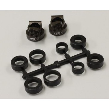 REAR HUB CARRIER V2 RB5-RB6-RB7-ZX5-RT5-SC (0.5) ALU-GUN METAL