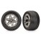 Tires & wheels, assembled, glued (2.8") (RXT chrome wheels, ribbed ti