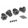 Wheel hubs, splined, 17mm (gray-anodized) (4)/ 4x5 GS (4), 3x14mm pin