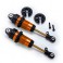 Shocks, GTR long orange-anodized, PTFE-coated bodies with TiN shafts