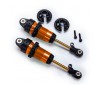 Shocks, GTR long orange-anodized, PTFE-coated bodies with TiN shafts