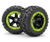 Slyder MT Wheels/Tires Assembled (Black/Green)